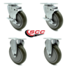Service Caster 5" Rubbermaid Casters 4400, 4500 Series - Heavy Duty Replacement - 2 with Brakes RUB-SCC-20S514-PPUB-TLB-2-R514-2